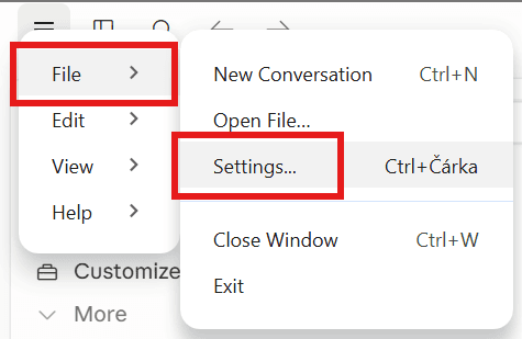 Claude Desktop — Settings